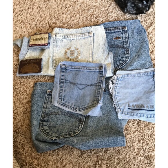 Vintage Craft Box Jean Pockets, Thread, Ribbon, Eggs, Wood Spools, Snaps + More - Picture 4 of 8